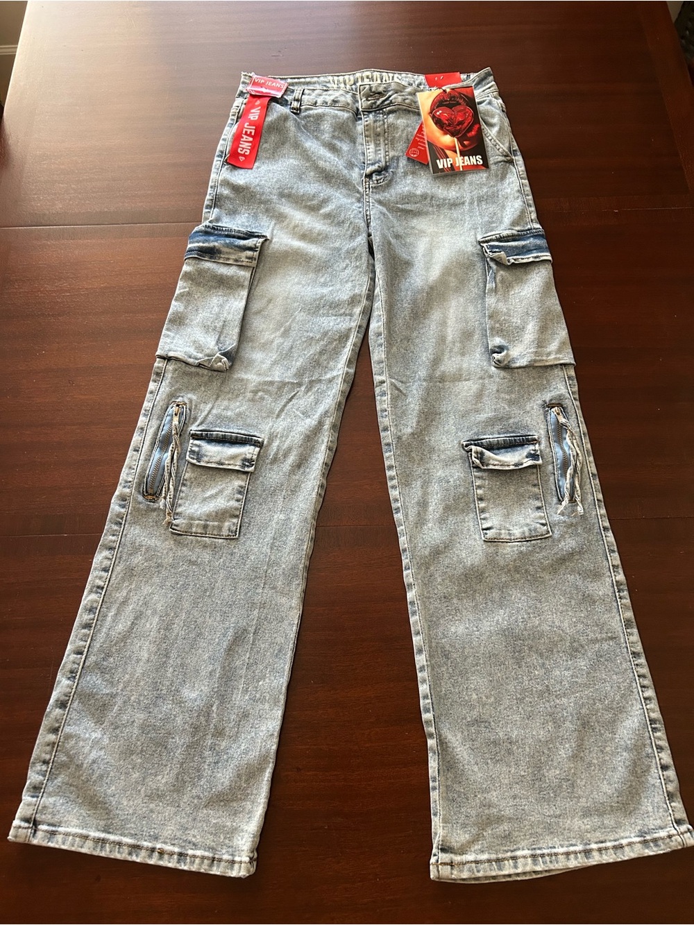 VIP Women’s Light Blue  Cargo Jeans